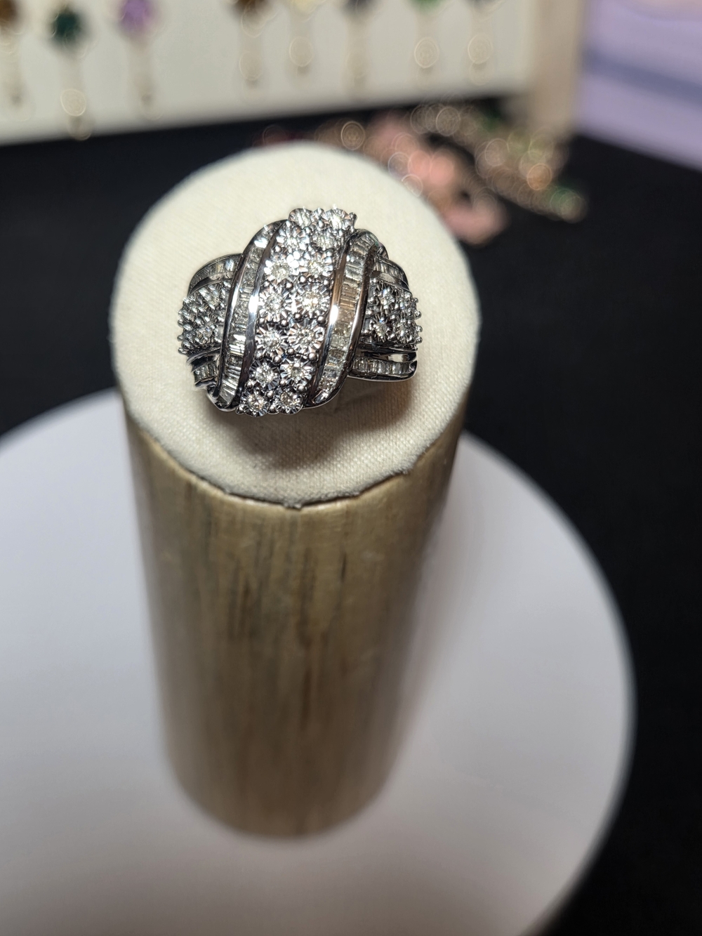 Womens 1 CT. T.W. Natural White Diamond Cocktail Ring in Sterling Silver